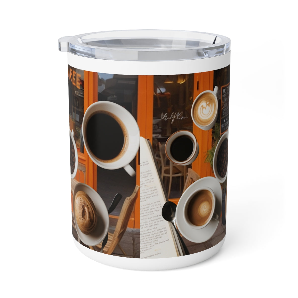 Coffee Lover's Insulated Mug - 10oz, Perfect for Hot Beverages and Café Vibes